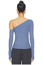 view 4 of 4 Magdaleno Cold Shoulder Long Sleeve in Blue Lilac