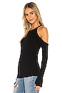 view 3 of 5 TOP COLD SHOULDER CAMLEY in Black