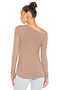 view 3 of 4 Meridian Long Sleeve Asymmetrical Top in Vintage Khaki