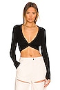 view 1 of 4 Jory Twisted Crop Top in Black