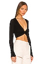 view 2 of 4 Jory Twisted Crop Top in Black