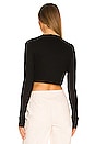 view 3 of 4 Jory Twisted Crop Top in Black