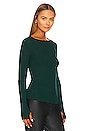 view 2 of 4 Everett Long Sleeve Thumbhole Tee in Emerald Green