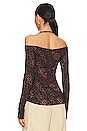 view 3 of 4 Dave Cold Shoulder Top in Leopard