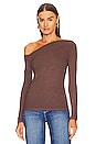 view 1 of 4 Off Shoulder Long Sleeve in Brownie