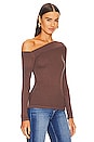 view 2 of 4 Off Shoulder Long Sleeve in Brownie