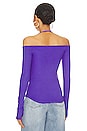view 3 of 4 Halter Long Sleeve in Bright Purple