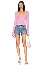 view 4 of 4 Montecito Crop Cardigan in Barbie Pink