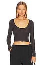 view 1 of 4 Mychal Cropped Tee in Onyx