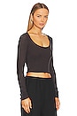 view 2 of 4 Mychal Cropped Tee in Onyx