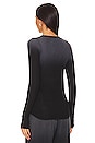 view 3 of 4 Alick Rib Ombre Long Sleeve in Jet Black Ombre