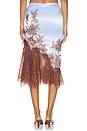 view 5 of 6 FALDA MAXI  in Light Blue & Chocolate