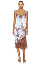 view 6 of 6 FALDA MAXI  in Light Blue & Chocolate