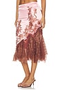 view 4 of 6 FALDA MAXI  in Pink & Chocolate