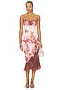 view 6 of 6 FALDA MAXI  in Pink & Chocolate