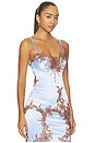 view 2 of 6 Top in Light Blue & Chocolate