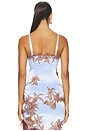 view 5 of 6 Top in Light Blue & Chocolate