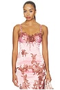 view 1 of 6 Top in Pink & Chocolate