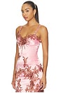 view 4 of 6 Top in Pink & Chocolate