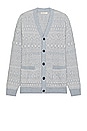 view 1 of 3 All Over Texture Intarsia Cardigan in Misty Heather & Vapor