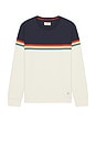 view 1 of 4 Signature Fleece Colorblock Crewneck Sweatshirt in Navy & Abbey Stone
