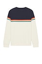 view 2 of 4 Signature Fleece Colorblock Crewneck Sweatshirt in Navy & Abbey Stone