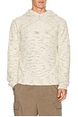 view 3 of 4 Fuzzy Sweater Hoodie in Natural Geo