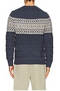 view 2 of 4 Textured Fair Isle Sweater in Navy