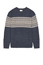 view 4 of 4 Textured Fair Isle Sweater in Navy
