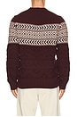 view 2 of 4 Textured Fair Isle Sweater in Burgundy