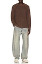 view 4 of 4 Garment Dye Roll Neck Sweater in Java
