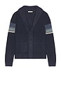 view 5 of 4 Varsity Shawl Cardigan in Navy