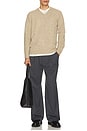 view 4 of 4 Donegal V Neck Sweater in Ryewater