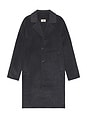 view 3 of 3 Wool Longline Coat in Navy Heather