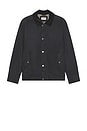 view 5 of 4 Weston Wax Canvas Barn Jacket in Dark Blue