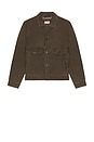 view 5 of 4 Waxed Trucker Jacket in Olive
