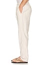view 2 of 5 Saturday Hemp Beach Pant Slim Straight in Natural & Brown Stripe