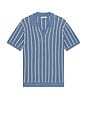 view 1 of 4 Conrad Sweater Polo in Azure Stripe