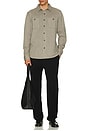 view 4 of 4 Pacifica Stretch Twill Shirt in Grey Railroad Stripe