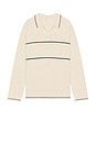 view 1 of 4 Liam Sweater Polo in Angora & Navy