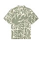 view 4 of 4 Stretch Selvage Resort Shirt in Olive Abstract Palm