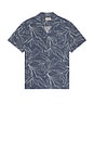 view 4 of 4 CAMISA DE RESORT JACQUARD LINEN in Blue Floral