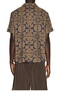 view 2 of 5 CHEMISE PABLO  in Brown & Navy Geo Fan Print