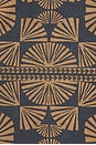 view 5 of 5 CHEMISE PABLO  in Brown & Navy Geo Fan Print