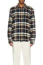 view 4 of 4 Signature Lined Camping Shirt in Navy & Brown Plaid