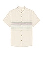 view 1 of 3 Resort Short Sleeve Stretch Selvage Shirt in Natural Multi Stripe