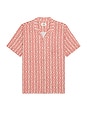view 1 of 4 Tencel Linen Resort Shirt in Warm geo print