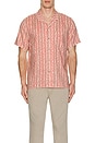 view 4 of 4 Tencel Linen Resort Shirt in Warm geo print