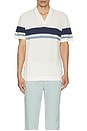 view 3 of 3 Greyson Sweater Polo in Natural Blue Stripe
