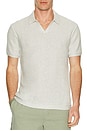 view 3 of 3 Conrad Sweater Polo in Oatmeal Grey